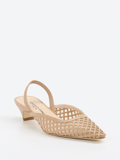 Konstantin Starke – Slingpumps aus Lammleder beige Mesh