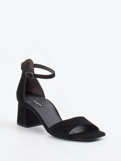 Paul Green – Sandalen aus Veloursleder Schwarz