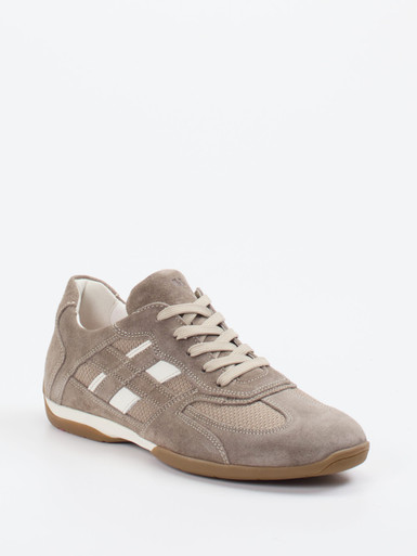 Lloyd – Sneaker aus Veloursleder in Taupe