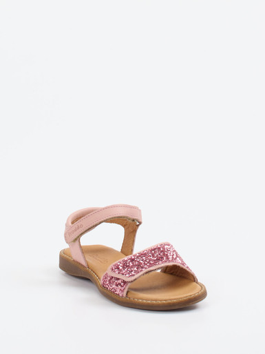 Froddo – Kindersandale aus Metallicleder rosa