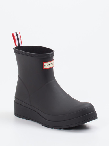 Hunter – Regenstiefelette aus Gummi in Schwarz