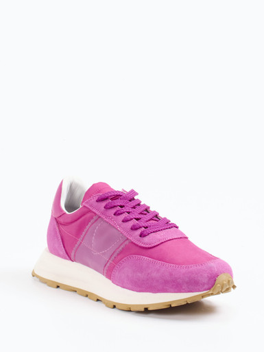 Philippe Model – Retro-Sneaker aus Veloursleder pink