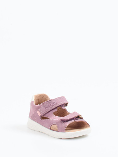 Superfit – Klettsandale aus Nubukleder fliederfarben