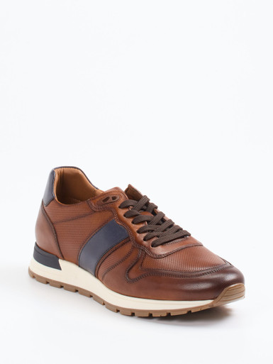 Daniel Kenneth – Sneaker aus Glattleder Mittelbraun