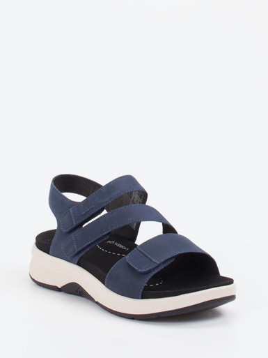 Josef Seibel – Komfortsandalen aus Nubukleder Dunkelblau