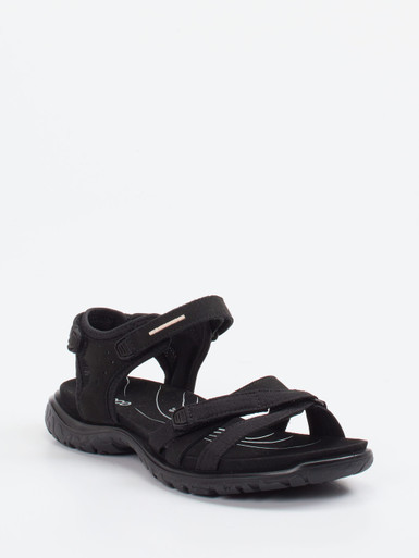 Ecco – Trekking-Sandalen aus Synthetik Schwarz