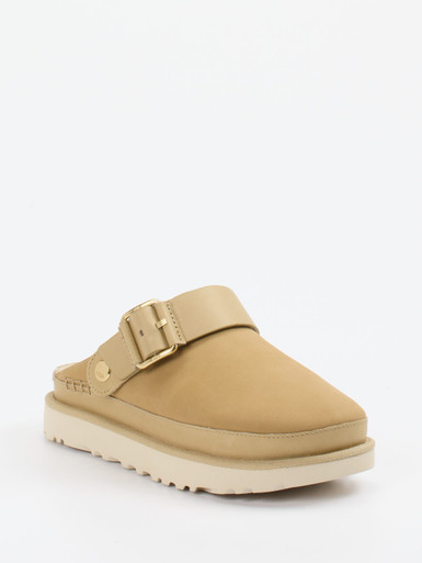 UGG – Clogs aus Nubukleder in Sandbeige