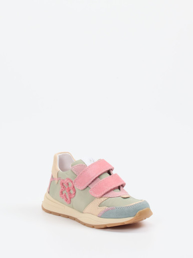 Naturino – Klett-Sneaker aus Veloursleder salbeigrün