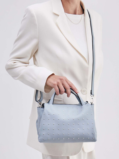 Marlon Firenze – Handtasche aus Kalbleder hellblau