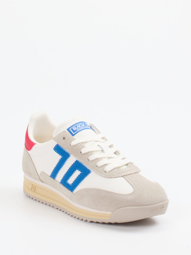 Back 70 – Sneaker aus Veloursleder und Glattleder Offwhite