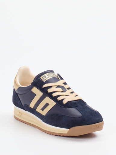 Back 70 – Sneaker aus Veloursleder in Dunkelblau