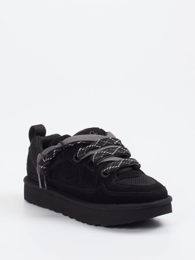 UGG – Sneaker aus Veloursleder und Mesh schwarz