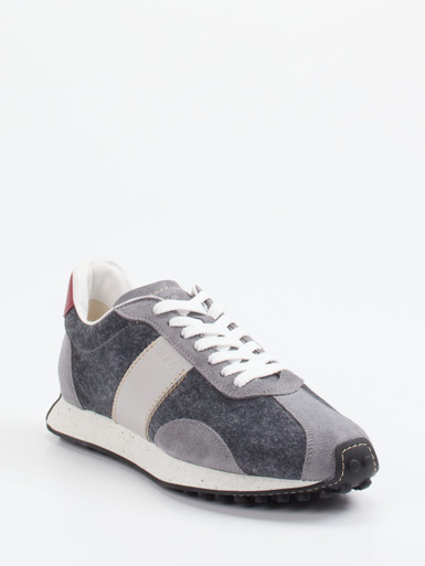 Tod's – Retro-Sneaker aus Veloursleder grau