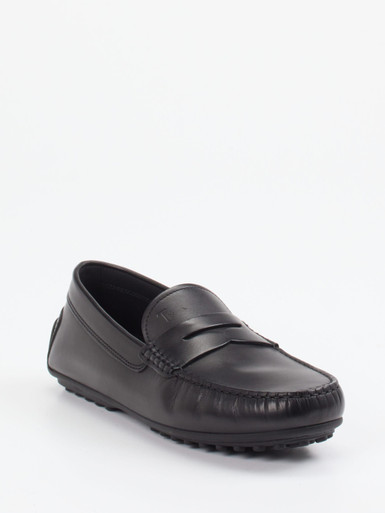 Tod's – Mokassin aus glänzendem Leder schwarz