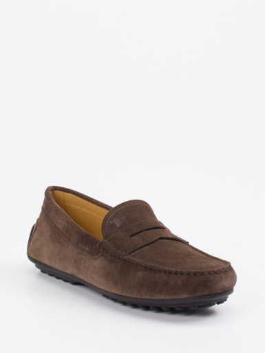 Tod's – Loafer aus Veloursleder in Braun