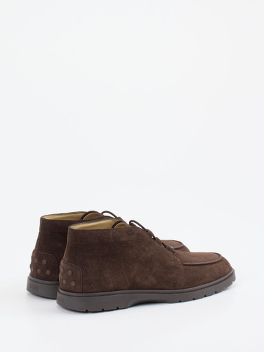 Tod's – Desert Boots aus Veloursleder Dunkelbraun