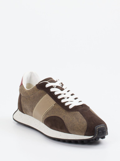 Tod's – Sneaker aus Veloursleder in Braun