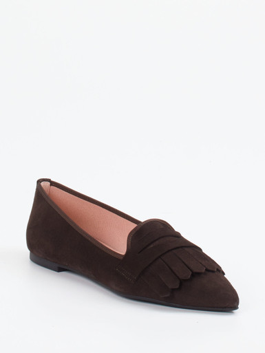 Pretty Ballerinas – Loafer aus Veloursleder Dunkelbraun