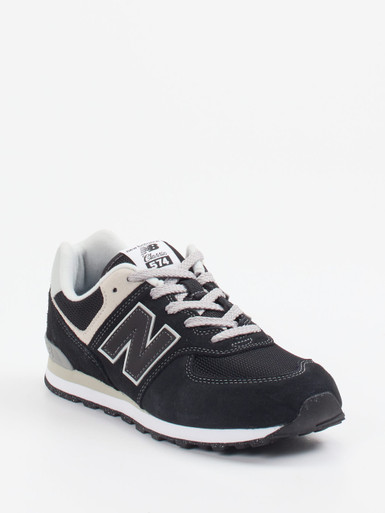 New Balance – Sneaker aus Textil und Veloursleder schwarz