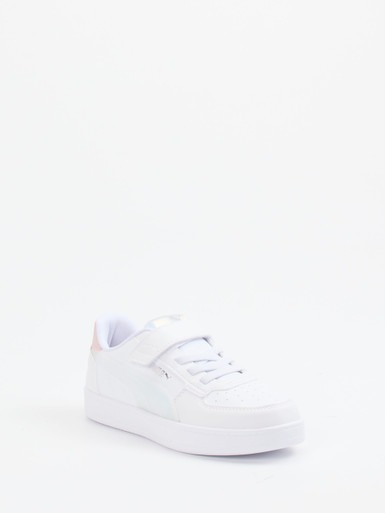 Puma – Sneaker aus Lederimitat in Weiß irisierend