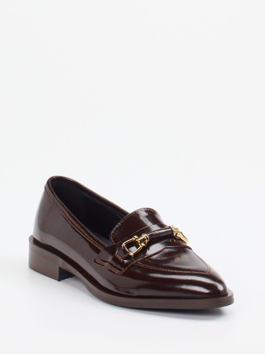 Konstantin Starke – Loafer aus Hochglanzleder Dunkelbraun