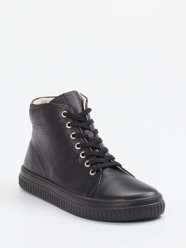 Andrea Conti – Schnürstiefelette aus Kalbleder schwarz