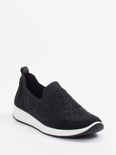 Ara – Slip-On Sneaker aus Stretch mit Glitzerdetails