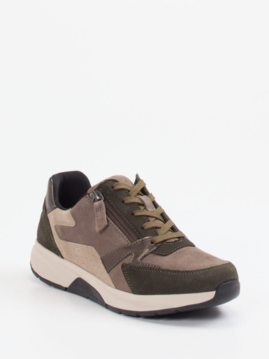 Gabor Comfort – Komfort-Sneaker aus Veloursleder taupe