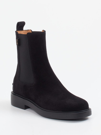 Tod's – Chelsea Boots aus Veloursleder schwarz
