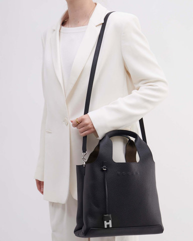 Hogan – Tote Bag aus Kalbleder in Schwarz