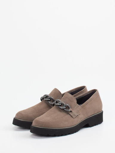 Semler – Loafer aus Veloursleder in Taupe