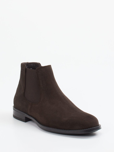 Konstantin Starke – Chelsea Boots aus Veloursleder Dunkelbraun