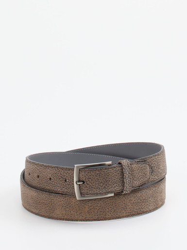 Floris van Bommel – Ledergürtel aus Veloursleder Braun