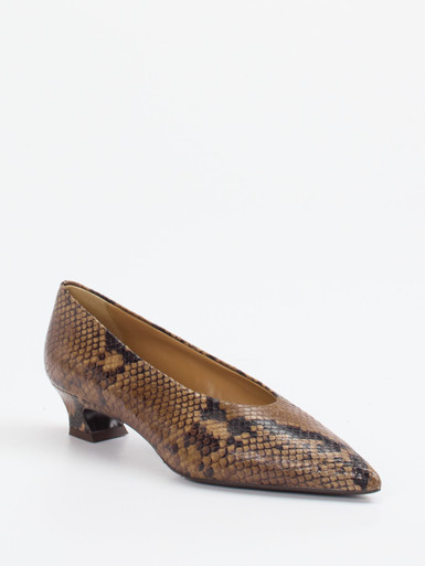 Konstantin Starke – Pumps aus Reptilleder Braunbeige