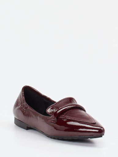 Andrea Puccini – Loafer aus Lackleder in Bordeaux