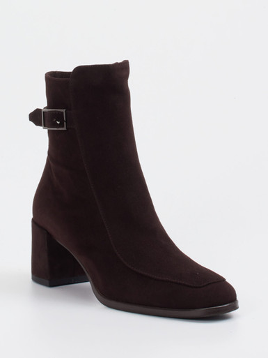 Konstantin Starke – Stiefeletten aus Veloursleder Dunkelbraun