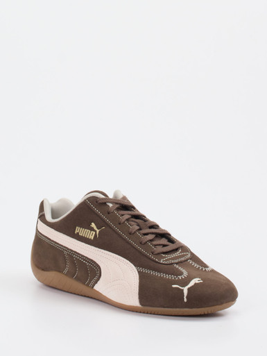 Puma – Sneaker aus Veloursleder schokobraun