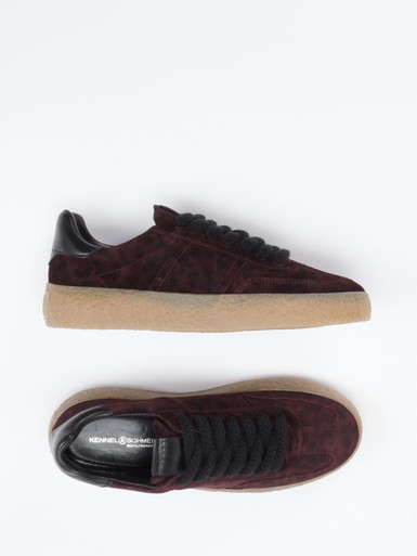 Kennel & Schmenger – Sneaker aus Veloursleder Bordeauxrot