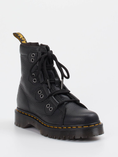 Dr. Martens – Schnürboots aus Kalbleder Schwarz