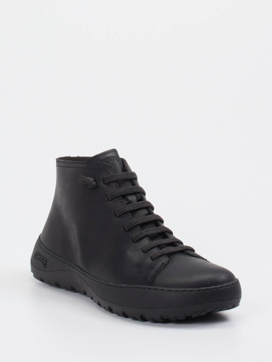 Camper – Schnürboots aus Glattleder schwarz