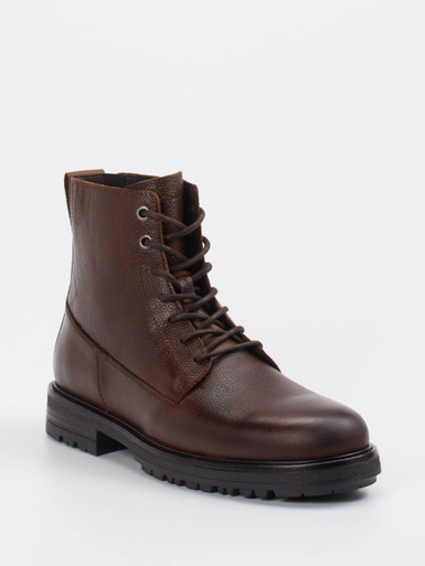 Marc O'Polo – Schnürboots aus Kalbleder Dunkelbraun