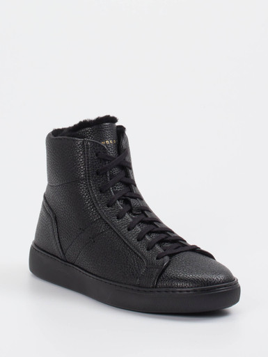 Henderson – High-Top-Sneaker aus Hirschleder schwarz