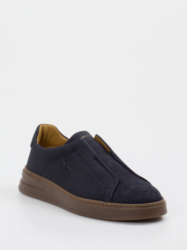 Henderson – Slip-On Sneaker aus Nubukleder dunkelblau