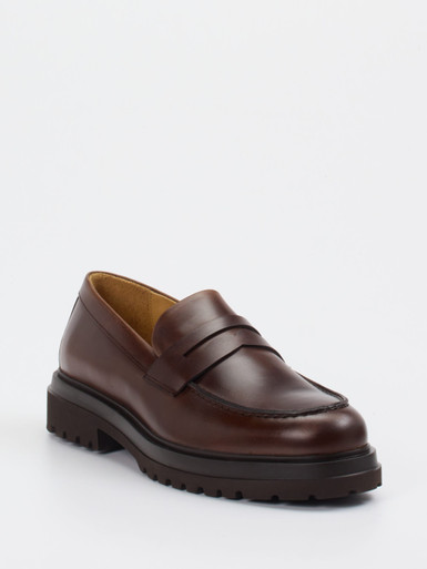 Konstantin Starke – Loafer aus Fettleder Dunkelbraun