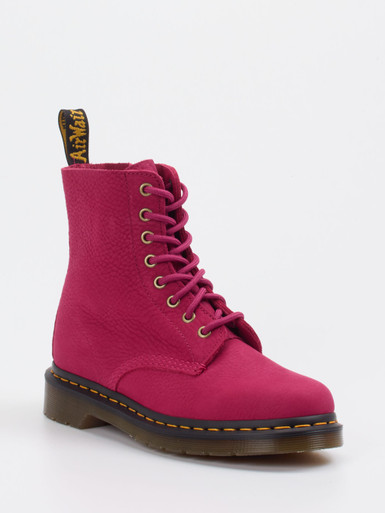 Dr. Martens – Schnürboots aus Kalbleder pink