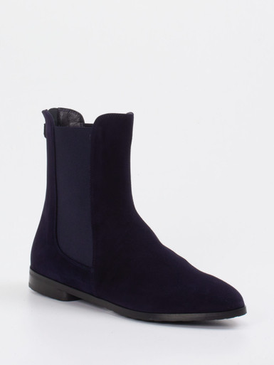 Truman's – Chelsea Boots aus Veloursleder Dunkelblau