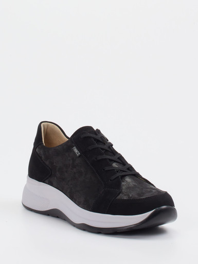 Finn Comfort – Komfort-Sneaker aus Nubukleder schwarz