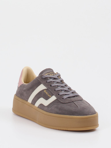 Gant – Sneaker aus Veloursleder in Schlammgrau