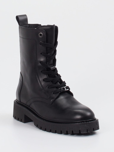 Marc O'Polo – Schnürboots aus Lammleder Schwarz