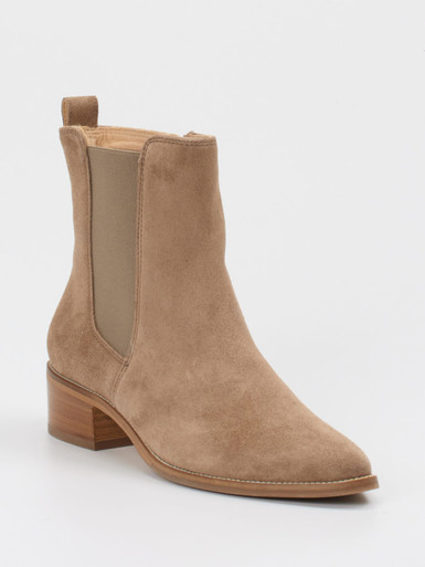 Paul Green – Chelsea Boots aus Veloursleder sandbeige